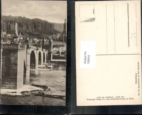 338916,Brücke Heidelberg Alte Neckarbrücke m. d. Brückentor
