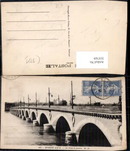 355769,Brücke Bordeaux Le Pont de pierre Straßenbahn