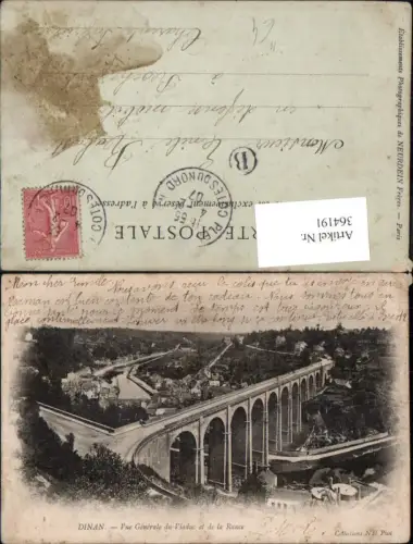 364191,Brücke Dinan Vue Generale du Viaduc et de la Rance Viadukt