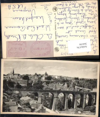 364194,Brücke Luxembourg Vue generale Luxemburg