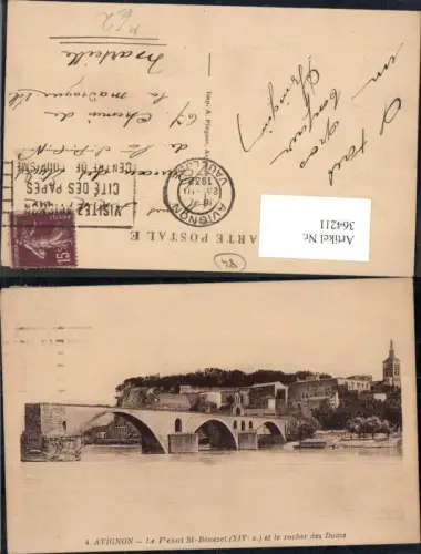 364211,Brücke Avignon Le Pont St-Benezet et le rocher des Doms