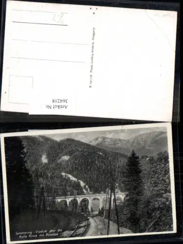 364218,Brücke Semmering Viadukt über die Kalte Rinne m. Raxalpe
