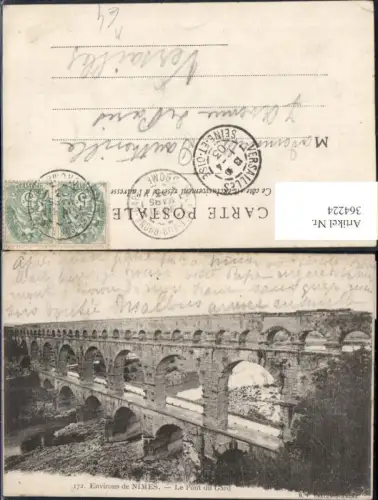 364224,Brücke Environs de Nimes Le Pont du Gard Viadukt