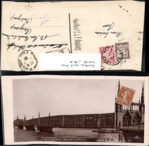 364234,Brücke Strasbourg Straßburg Pont du Chemin de Fer sur le Rhin