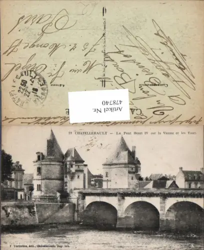 478740,Brücke Chatellerault Le Pont Henri IV sur la Vienne et les Tours