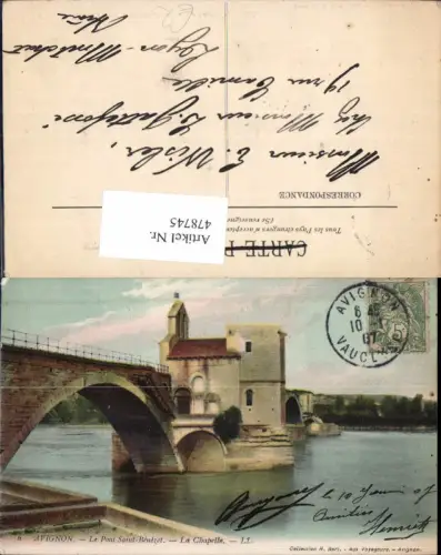478745,Brücke Avignon Le Pont Saint-Benezet La Chapelle
