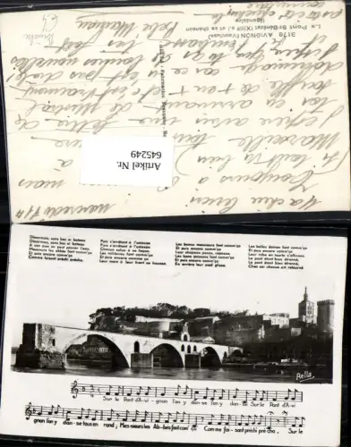 645249,Brücke Liedkarte Avignon Vaucluse Pont St. Benezet