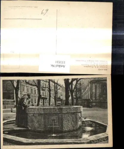 153531,Brunnen Milano Mailand Fontana di S. Francesco