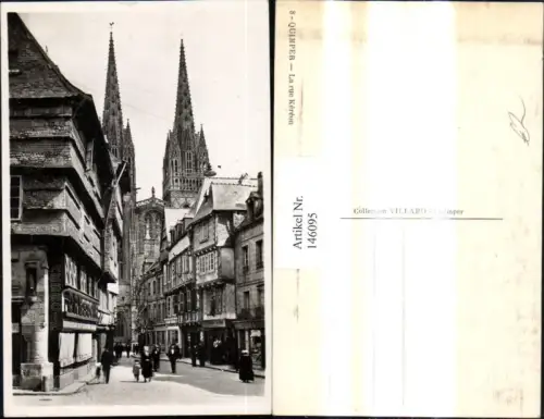 146095,Quimper La rue Kereon Kirche