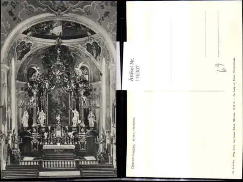 146307,Oberammergau Kirche Hochaltar Altar
