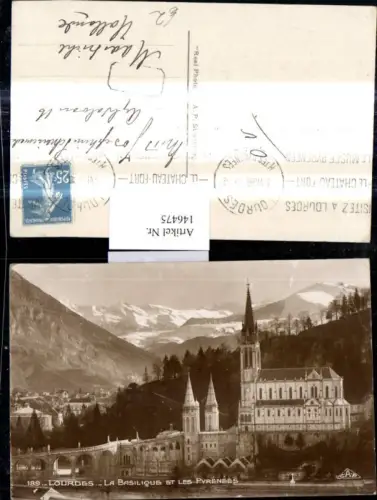 146475,Lourdes La Basilique et les Pyrenees Kirche