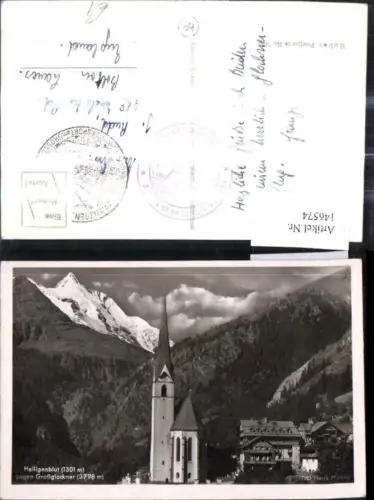 146574,Foto Ak Heiligenblut geg. Großglockner Kirche Großglockner Hochalpenstraße