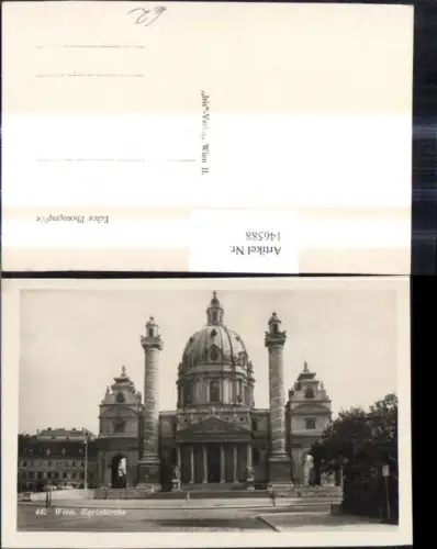 146588,Foto Ak Wien Karlskirche Kirche