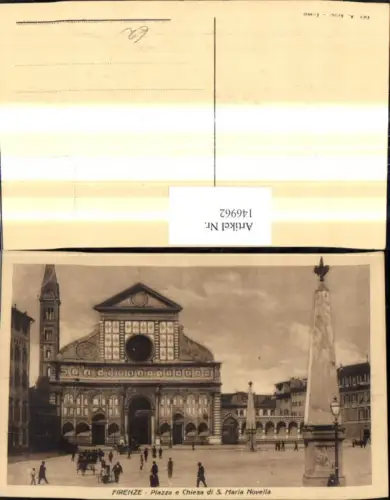 146962,Firenze Piazza e Chiesa di S. Maria Novella Florenz Kirche Dom