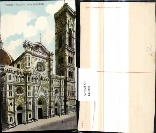 146984,Firenze Facciata della Cattedrale Florenz Kirche Dom