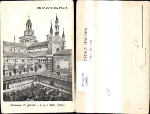 146988,Certosa di Pavia Fianco della Chiesa Kirche Dom
