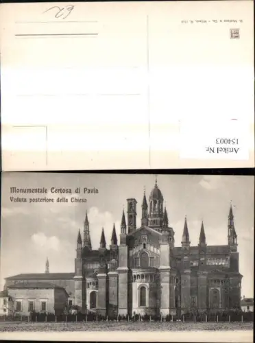 154003,Monumentale Certosa di Pavia Veduta posteriore della Chiesa Kirche
