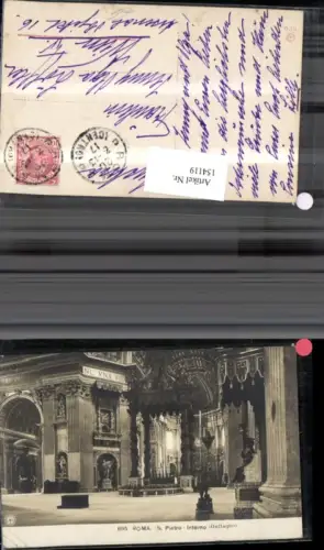 154119,Roma Rom S Pietro Interno Dettaglio Kirchen Innenansicht Lazio