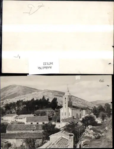167122,Col Gebirgspass i. Frankreich Kirche Dorf