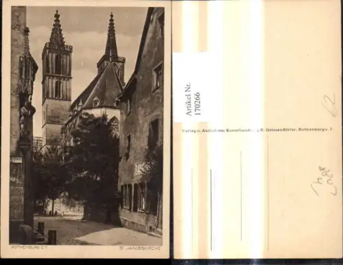 170266,Rothenburg ob der Tauber St Jakobskirche Kirche