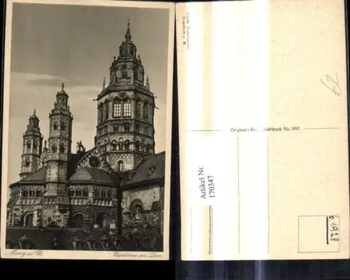 170347,Mainz a. Rhein Westtürme am Dom Kirche