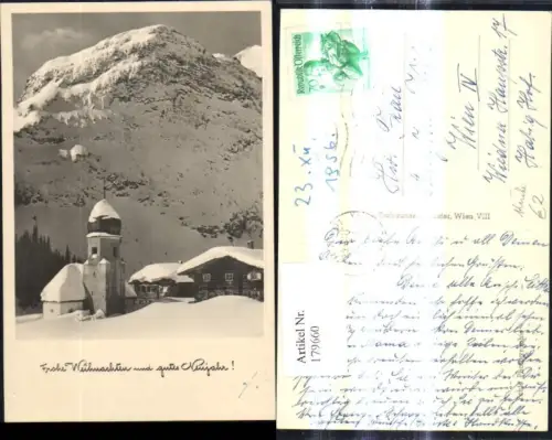 179660,Foto Ak Kirche Winterlandschaft Bergkulisse