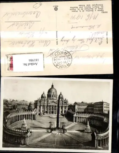 181986,Lazio Roma Rom Petersplatz u. Kirche