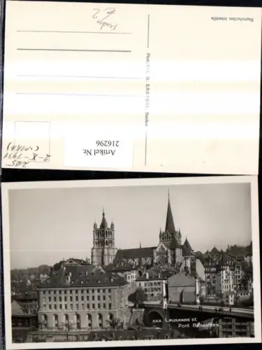 216296,Lausanne et Pont Bessieres Kirche Dom Brücke
