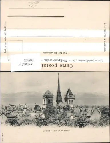 216302,Geneve Genf Tour de St. Pierre Kirche