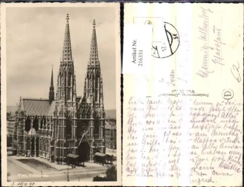 216331,Foto Ak Wien Votivkirche Kirche