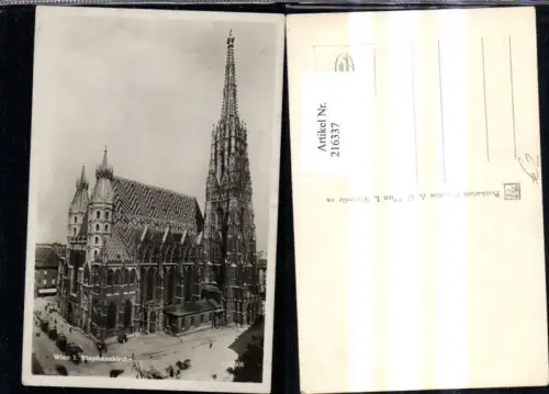 216337,Foto Ak Wien 1 Stephansdom Dom