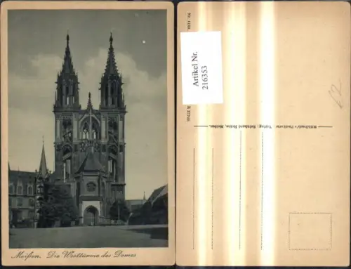 216353,Meißen Die Westtürme d. Doms Kirche Dom