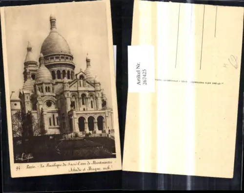 267425,Paris La Basilique du Sacre Coeur de Montmatre Kirche