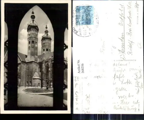 268256,Foto Ak Naumburg Blick z. Dom