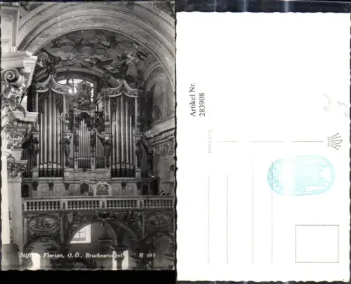 283908,Foto Ak Stift St Florian Bruckner Orgel Kirche Detailansicht
