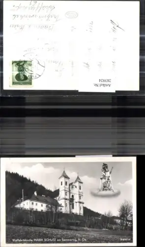 283924,Foto Ak Wallfahrtskirche Maria Schutz a. Semmering Kirche