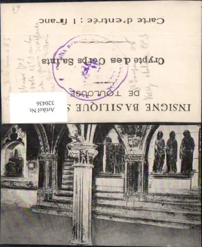 320436,Insigne Basilique St Sernin de Toulouse Crypte des Corps Saints Krypta Kirche