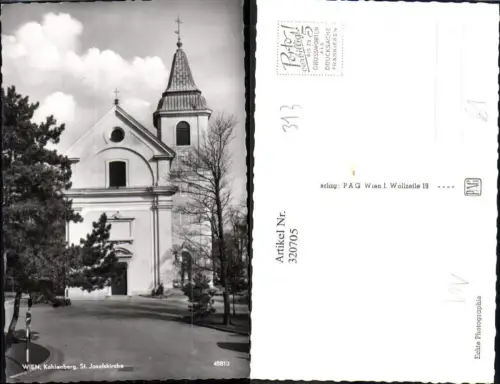 320705,Foto Ak Wien Kahlenberg St Josefskirche