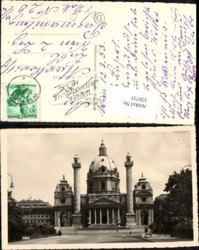 320731,Foto Ak Wien Karlskirche Kirche