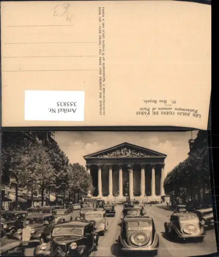 355835,Paris Rue Royale La Madeleine Kirche