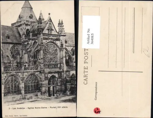 364085,Kirche Les Andelys Eglise Notre Dame Portail XV siecle