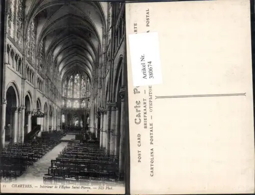 380674,Kirche Chartres Interieur de l Eglise Saint-Pierre Innenansicht