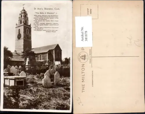 381878,Kirche St Anns Shandon Cork The Bells of Shandon Tod Friedhof Gräber
