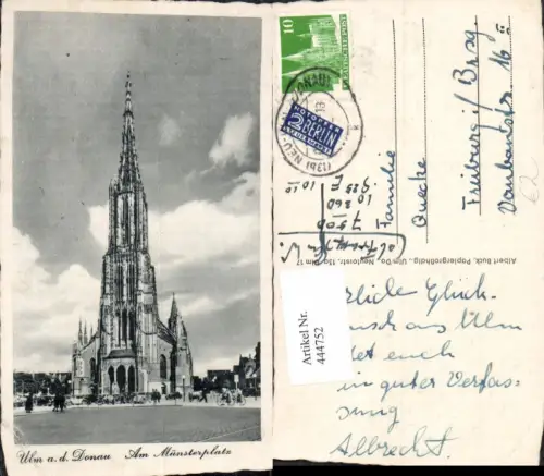 444752,Ulm a. d. Donau Am Münsterplatz Kirche