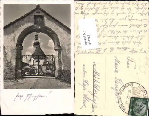 444763,Foto Ak Kirche durch Torbogen gesehen Neumarkt St Veit