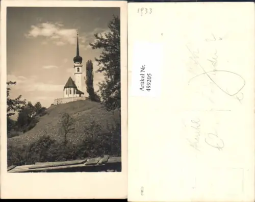 499205,Foto Ak Kirche Landschaft