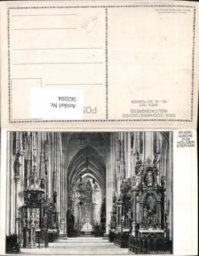 563204,Wien Pfarrkirche zum hl. Stephan Kirche Dom 23. Eucharistischer Welt-Kongress 1912