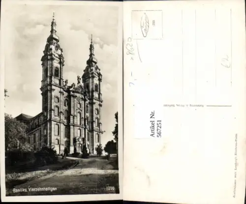 567251,Foto Ak Basilika Vierzehnheiligen Bad Staffelstein