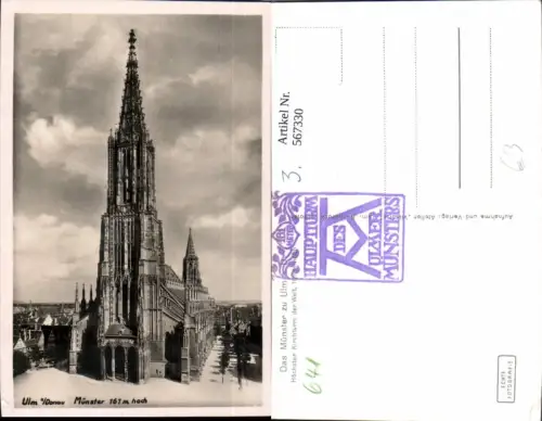 567330,Foto Ak Ulm a. d. Donau Münster