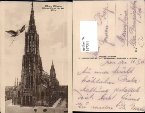 567333,Fotomontage m. Taube Ulm a. d. Donau Münster